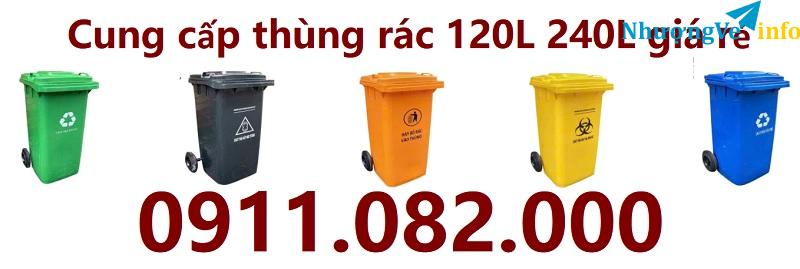 Ảnh Mua thùng rác 240l giá rẻ tại an giang- thùng rác giá sỉ hàng đủ tiêu chuẩn-lh 0911082000