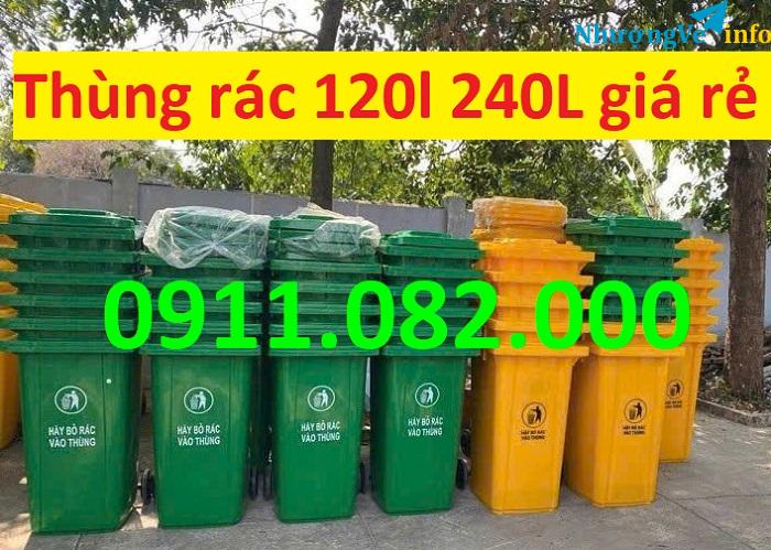 Ảnh Giao hàng nhanh- giá rẻ thùng rác 120l 240l và 660l- lh 0911082000