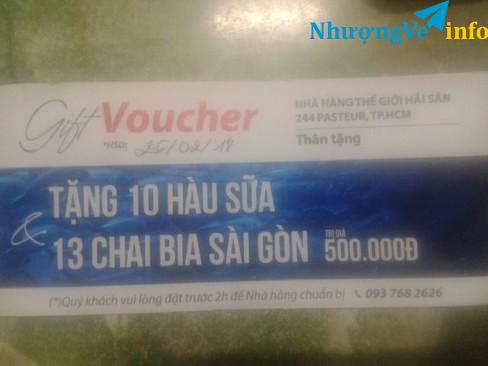 Ảnh 10 hàu sữa + 13 chai bia Sài Gòn : 50,000 đ dành cho 4 người ( Áp dụng cho hôm nay 26/2 )